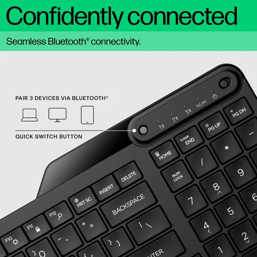 HP 460 Multi-Device Bluetooth Keyboard Tastatur Haus Schwarz