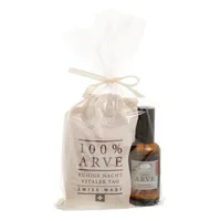 Aromalife Duftöl-Set mit Arvenspänen und Raumspray 100 ml, 35 g - Volumen: 100 ml - Wirkung: Beruhigend - Duft: Arvenholz - Bio: Ja