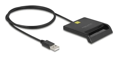 Delock Chipkartenleser USB 2.0 Smartcard - App kompatibel: Nein - Set: Nein - Produkttyp: Kartenleser - System: Universell - Bedienungsart: Keine