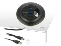 Delock HUB USB 3.0 Tisch-Hub 60 mm 3 x USB 3.0 Ports + Card Reader Delock