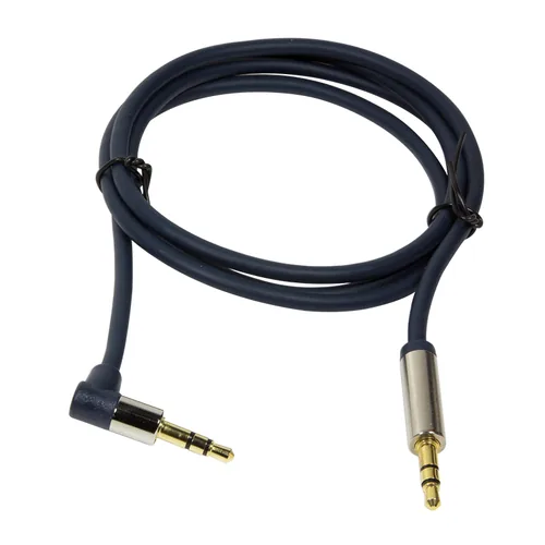 Logilink Audio-Kabel,3,5mm 3-PinM 90 zu 3,5mm 3-PinM,bl