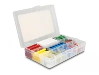Delock Schrumpfschlauch 308-teilig Sortimentsbox, Mehrfarbig - Detailfarbe: Gelb - Rot - Grün - Weiss - Blau - Braun - Länge: 0.05 m - 0.08 m - Durchmesser: 18 mm - 4 mm - 2 mm - 6 mm - 8 mm - 13 mm - Material: Polyolefin