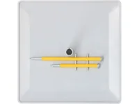 Max Hauri Steckdeckel im priamos Design, 130 x 130 mm, Lichtgrau - Dosenprogramm: Steckdeckel - Befestigung Hausinstallation: Zentralschraube