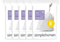 Simplehuman Müllbeutel Code E, 20 l, 100 Stück - Parfümiert: Nein - Volumen: 20 l - Trageriemen: Ja - Material: Kunststoff