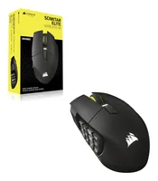Corsair Gaming-Maus Scimitar Elite Wireless SE - Maus Features: Umschaltbare DPI-Auflösung - RGB-Beleuchtung - Daumentaste - Programmierbare Tasten - Bedienungsseite: Rechtshänder - Detailfarbe: Schwarz - Gewicht: 161 g - Verbindungsart: Kabellos - Schnit