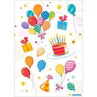 Herma Stickers Motivsticker Birthday Party, 1 Blatt - Motiv: Luftballon