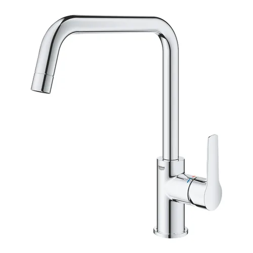 GROHE Küchenarmatur QuickFix Start Hoher Auslauf - Material: Messing - Montage: Standmontage - Anschlussmass: G3/8 - Ausziehbare Brause: Nein - Anzahl Strahlarten: 1 - Farbe: Chrom