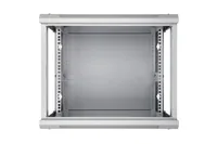 Extralink Cabinet rack EX.8574 400mm 600mm 450 mm hanging Openable 19'' 9U Wandmontiertes Regal Grau