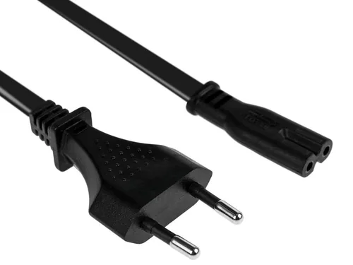 FURBER.power Netzkabel C7-T26 3.0 m Schwarz - Anzahl Leiter: 2 - Detailfarbe: Schwarz - Kinderschutz: Ja - Steckereigenschaften: Angespritzt - Steckertyp Ausgang: C7 - Leiterquerschnitt: 0.75 mm²
