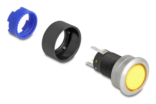DELOCK Drucktaster vorstehend Einbau 22mm 5x Lötanschluss gb