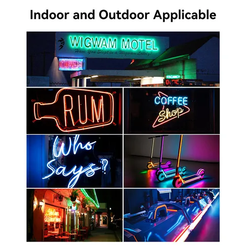 Vention Silicone Neon LED strip with remote control, 12V, 2m