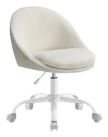 Songmics Bürostuhl mit Fusskreuz, Capuccino - Produkttyp: Bürostuhl - Material Bezug: Textil - Armlehnen: Nein - Material Fuss: Metall - Kunststoff - Rückenart: Polsterrücken - Rollenart: Universalrollen