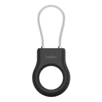 Belkin Secure Holder für Apple AirTag mit Drahtseil Schwarz - Zubehörtyp Mobiltelefone: Key Finder-Hülle - Detailfarbe: Schwarz