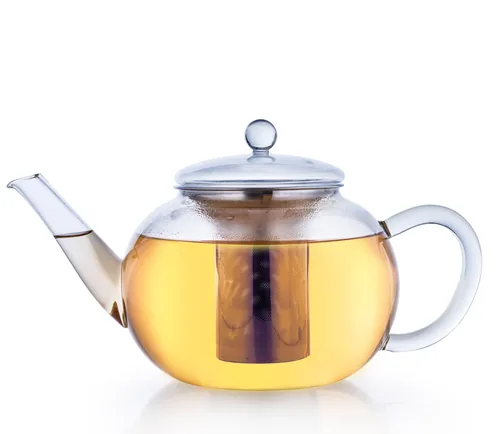 Creano Teekanne 1.6 l, Transparent - Material: Borosilikatglas - Detailfarbe: Transparent - Filtertyp: Edelstahlfilter - Fassungsvermögen: 1.6 l - Kompatible Kochfelder: Manuell - nicht für Kochfelder