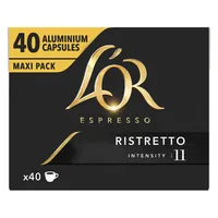 L'Or Kaffeekapseln Espresso Ristretto 40 Stück - Entkoffeiniert: Nein - Produktionsland: Frankreich - Packungsgrösse: 40 Stück - Geschmacksrichtung: Keine - Getränkeart: Espresso - Kaffeeart: Nespresso Kapseln