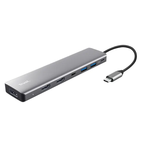 Trust 25661 hub & concentrateur USB Type-C Aluminium