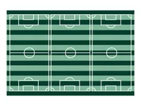 Partydeco Tischdecke Fussballfeld, Mint, 180 x 120 cm - Material: Polyethylen (PE) - Produktart: Tischdecke - Motiv: Fussball - Detailfarbe: Mehrfarbig - Breite: 120 cm - Länge: 180 cm