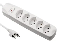 FURBER.power Steckdosenleiste 5x T13 mit Schalter, Weiss - Einsatzgebiet: Indoor - Detailfarbe: Weiss - Kinderschutz: Ja - Steckertyp Ausgang: T13 - Schalter: Ja - Steckdosenanzahl: 5
