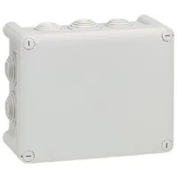 Legrand Abzweigdose Plexo AP, nass IP55, Grau 155 x 110 x 74 mm - Breite: 155 mm - Länge: 110 mm - Tiefe: 74 mm - Schutzklasse: IP55 - IK07 - Montage: Aufputz - E-Nr.: 0