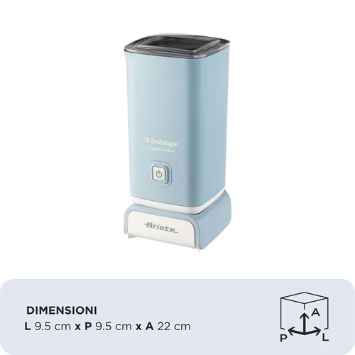 Ariete Milchschäumer Cappuccino Vintage Blau - Produkttyp: Milchschäumer - Detailfarbe: Blau - Milcherwärmung: Ja