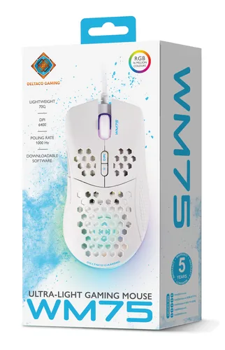 Deltaco Gaming GAM-108-W mouse Right-hand USB Type-A Optical 6400 DPI