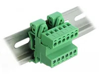 DELOCK Terminalblock Set f. Hutschiene 6Pin Rastermaß 5,08mm