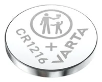 Varta Knopfzelle CR1216 , 1 Stück - Bauform: Knopfzellen - Batterietyp: CR-1216 / CR1216 / DL1216 / ECR1216 / L40 - Chemisches System: Lithium-Mangandioxid - Gewicht: 0.7 g - Spannung: 3 V