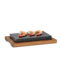 Kela Hot Stone Platte Country 2-teilig - Material: Granit - Anzahl Teile: 2 Teile - Ausstattung: Holzplatte - Produkttyp: Hot Stone - Anzahl Unterteilungen: 2 × - Detailfarbe: Grau