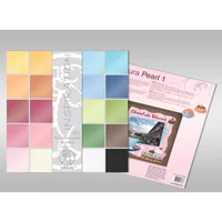 URSUS Fotokarton Leinenstruktur Pearl 1 - Papiertyp: Strukturpapier - Geeignet für Drucker: Nein - Papierfarbe: Blau - Gelb - Grün - Orange - Violett - Papierformat: 30.5 x 30.5 cm - Mediengewicht: 220 g/m² - Selbstklebend: Nein