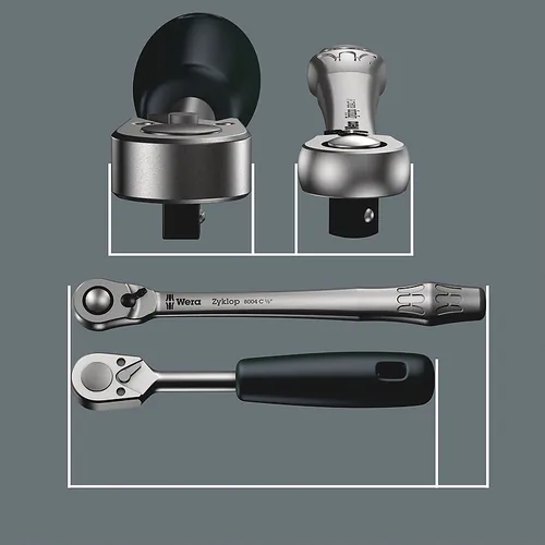 Wera Ratsche 8100 SB HF 1 3/8 Zyklop Metal - Grösse: 0 mm - Set: Ja