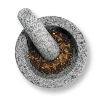Zeller Present Mörser mit Stössel Mörser mit Stössel Ø 14 x 10 cm - Material: Granit - Detailfarbe: Grau - Durchmesser: 14 cm