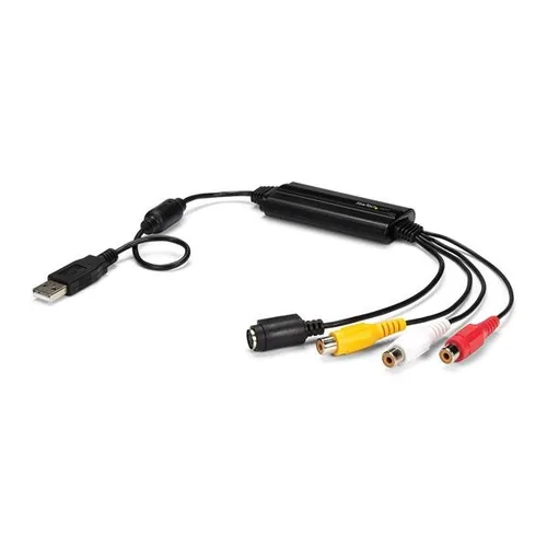 StarTech.com USB Video Capture Adapter Cable, S-Video/Composite to USB 2.0 SD Video Capture Device Cable, TWAIN Support, Analog to Digital Converter for Media Storage, For Windows Only - SD Video Capture Cable (SVID2USB232)