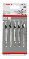 Bosch 2 608 630 031 lama per sega a gattuccio, sega a traforo e sega universale Lama per seghetto alternativo Acciaio al carbonio (HCS) 5 pz