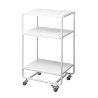 Yamazaki Küchenwagen Tower 49 x 81.5 x 38 cm, Weiss - Tiefe: 38 cm - Breite: 49 cm - Höhe: 81.5 cm - Detailmaterial: Metall - Grundmaterial: Metall