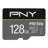 SD MicroSD XC Card 128GB PNY Pro Elite R100MBs W90MBs reta