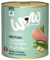 WOW Nassfutter Adult Truthahn, 800 g - Tierbedürfnis: Kein besonderes Bedürfnis - Geschmacksrichtung: Geflügel - Zertifikate: Keine Zertifizierung - Fleischsorte: Truthahn - Futtereigenschaft: Ohne künstliche Zusätze - Glutenfrei - Hoher Fleischanteil - O