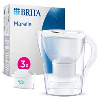 BRITA Wasserfilter Marella inkl. 3 Maxtra Pro All-in-1 - Kapazität gefiltert: 1.4 l - Filterwechselanzeige: Ja - Detailfarbe: Weiss - Set: Ja - Material: Kunststoff