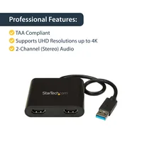 USB ADAPTER TO HDMI 4K M/F 2-CHANNEL AUDIO