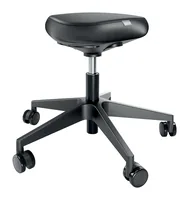 Leitz 65780095 sedia a sella Seduta imbottita Nero Schiuma Rotelle Metallo