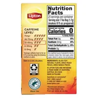 Lipton Teebeutel Schwarztee Peach Mango 20 Stück - Teesorte/Infusion: Mango - Schwarztee - Pfirsich - Zertifikate: Keine Zertifizierung - Packungsgrösse: 20 Stück - Fairtrade: Ja - Teeform: Teebeutel - Bio: Nein