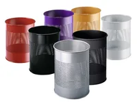 DURABLE Papierkorb Metall rund 15L Perforation 165mm silber