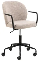 AC Design Bürostuhl Patricia, mit Polsterrücken und Armlehnen, Beige - Produkttyp: Bürostuhl - Material Bezug: Stoff - Armlehnen: Ja - Material Fuss: Metall - Rückenart: Polsterrücken - Rollenart: Hartbodenrollen