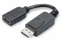Digitus AK-340400-001-S video cable adapter 0,08 m DisplayPort HDMI Schwarz