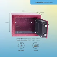 Yale YSV/170/DB2/P safe Freestanding safe 3.8 L Steel Pink