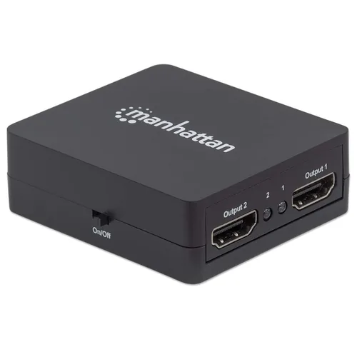 MANHATTAN 1080p 2-Port HDMI-Splitter Strom über USB schwarz