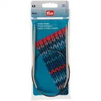 Prym Rundstricknadel Alu, Grau 4.50 mm x 60 cm, Beutel - Material: Aluminium - Produkttyp: Rundsticknadel