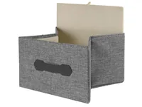 COCON Aufbewahrungsbox Grau - Materialtyp: Textil - Material: Leinen (LI) - Produkttyp: Aufbewahrungsbox - Detailfarbe: Grau