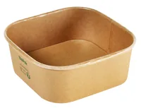 BioPak Salat-Schale Brick Box Large 1200 ml, Braun, 40 Stück - Detailfarbe: Braun - Materialtyp: Papier - Material: Pappe - Verpackungseinheit: 40 Stück