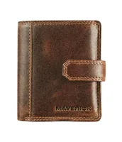 Maverick Portemonnaie Original Compact CardProtector - Münzfach: Ja - RFID-Schutz: Ja - Farbe: Braun - Material: Leder - Verschluss: Druckknöpfe