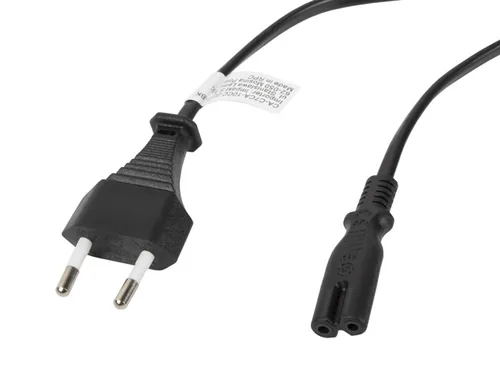 Lanberg CA-C7CA-10CC-0018-BK power cable Black 1.8 m C7 coupler CEE7/16